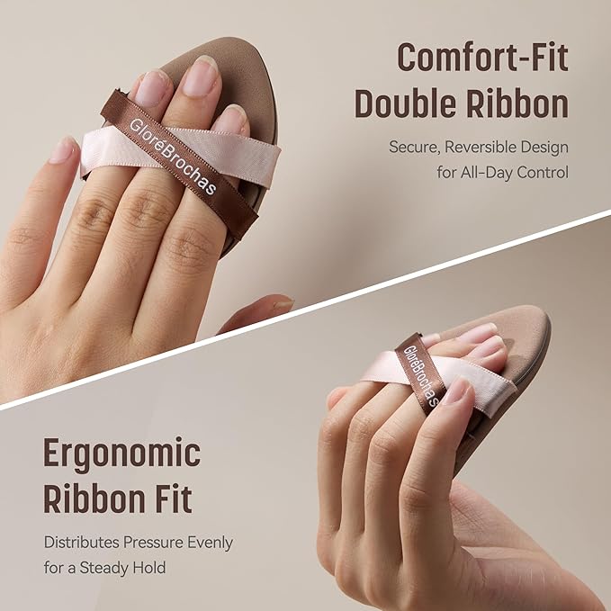 Makeup Sponge, GloréBrochas 4PCS Micro Porous Beauty Blender, Latex-Free PU Powder Puff, Low Absorption 3.2 Inch Makeup Puff, Soft Dual-Sided Foundation Sponge