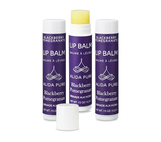 Blackberry Pomegranate Lip Balm Collection, Vegan Lips,