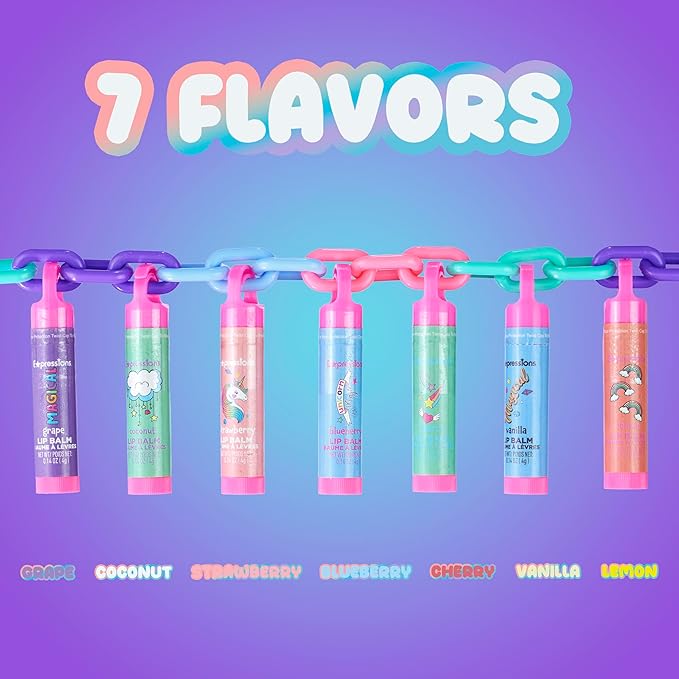 Expressions 7pc Lip Balm Collection - Girls,