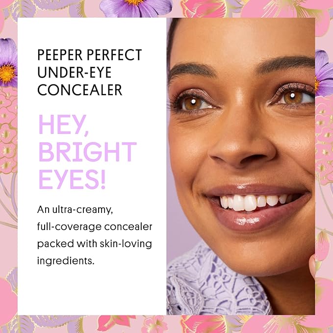 Winky Lux Peeper Perfect Under Eye Concealer, Makeup & Brightener, Full Coverage Concealer for Dark Circles, Color Corrector & Eye Primer, Collagen & Hyaluronic Acid (Deep)