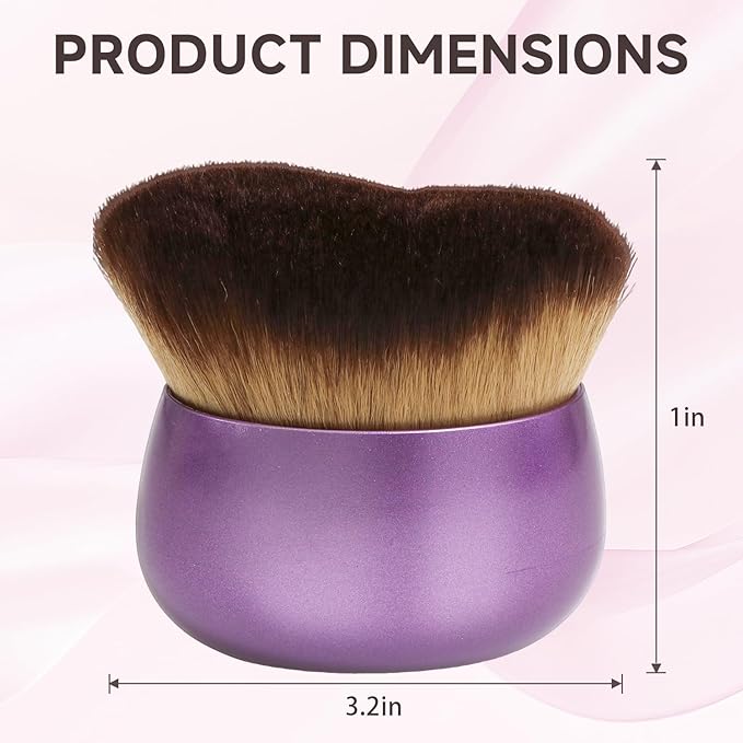 Blend & Blur Extra Large Body Makeup Brush for Self Tanner,Leg Makeup & Bronzer Self Tan Applicator, Powder, Foundation, Blusher, Bronzer，Massager for Face Gift box (Purple)