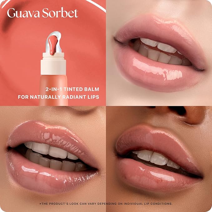 Nature Republic Honey Melting Lip Butter Balm – Moisturizing Tinted Balm with Peptides, for Sheer & Glossy, Smooth & Soft Lips (GUAVA SORBET)