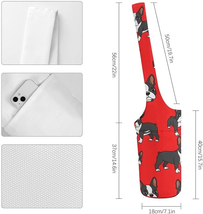 Portable Yoga Mat Carrier Single Shoulder Bag with Pocket Spacious for Yoga Gym Fitness Travel