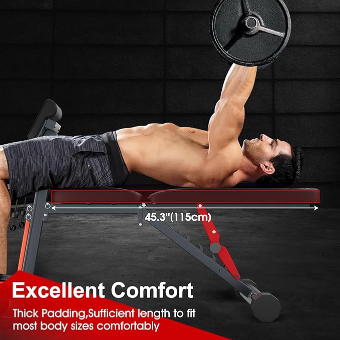 Adjustable Weight Bench 800LBS Foldable