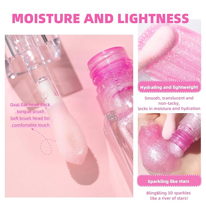 Sulily 2 PCS Magic Color Changing Lip Oil,