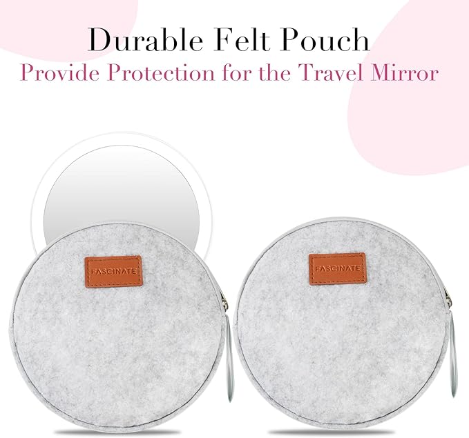 Magnifying Mirror with Light 10X/1X, Double Sided travel mirror with light, Rechargeable makeup mirror with 3 color setting Adjustable stand Lighted mirror Vanity Portable Desk Cosmetic Mirror