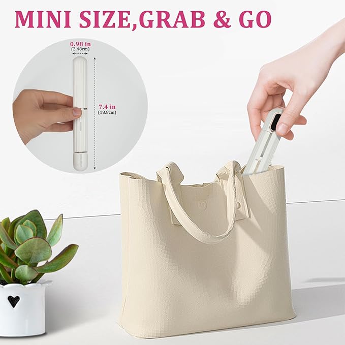 Straightener Irons|Rechargeable Hair Iron,30-Minute Auto Shut-Off,Mini Compact Portable Hair Iron,(White)-This Model Requires a USB Cable to Operate (no Built-in Battery)