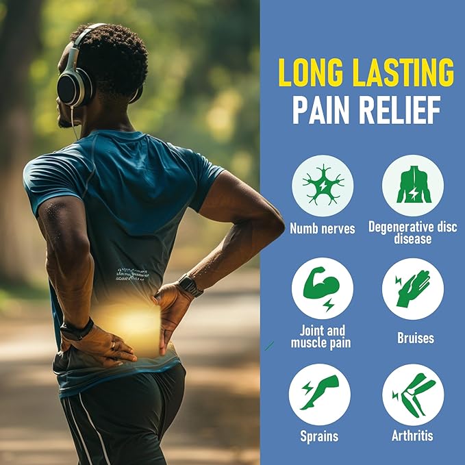 CARELAND 4% Lidocaine Patches 18 Pcs Waterproof Maximum Strength Back Pain Relief Products Patches with Strong Adhesive Border, for Neck Knee Nerve Shoulder Pain Relief Muscle Relaxer, Super Sticky