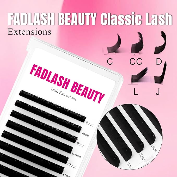 Lash Extension 0.2 D Curl 8-14mm Individual Lashes Mixed Tray Classic Lash Extensions Premium Silk Matte Dark Eyelash Extensions Professional Supplies(0.2-D,8-14mm)