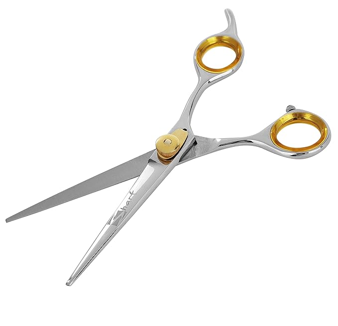 SHARF Gold Touch Barber Kit 6.5 Inch Straight Shears and 6.5 Inch, 30-Tooth Thinning Shears 440C Japanese Stainless Steel Professional Barber Scissors for Men and Women