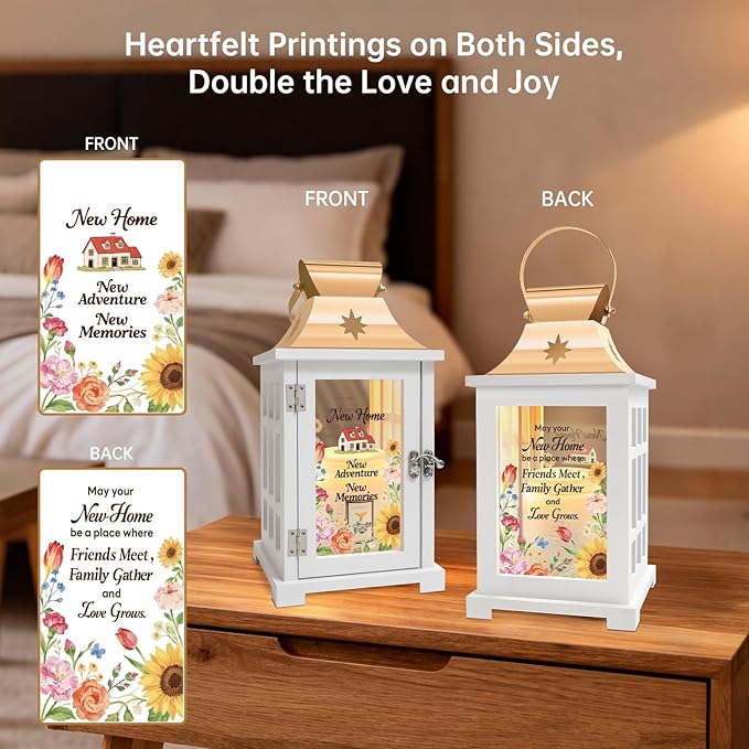 House Warming Gifts New Home Decor – Housewarming Gifts for Women, Men, Couple, New Homeowner - First Apartment Essentials, Candle Warmer Lamp Lantern with Timer