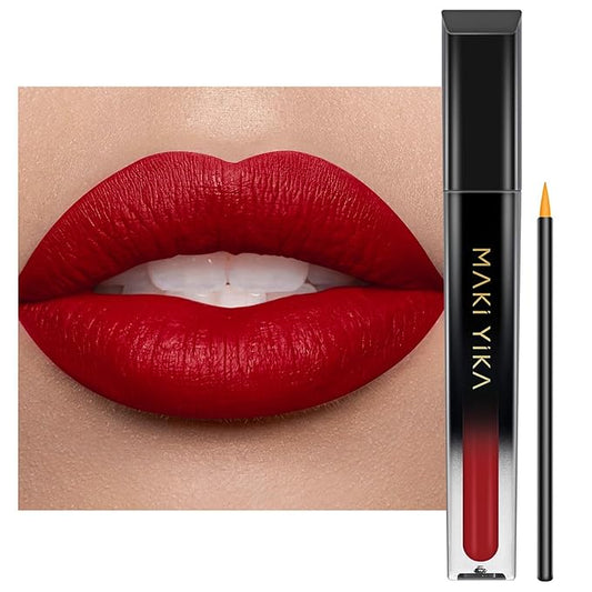 MAKI YIKA Red Lipstick for Women Color Stay Long Lasting Lipsticks, No Smudge Matte Liquid Lipstick Transferproof Cruelty-Free Lip Color |MVP-RED