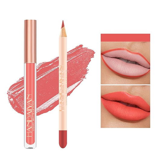 Lip Liner and Liquid Matte Lipstick Set, 12 Longwear