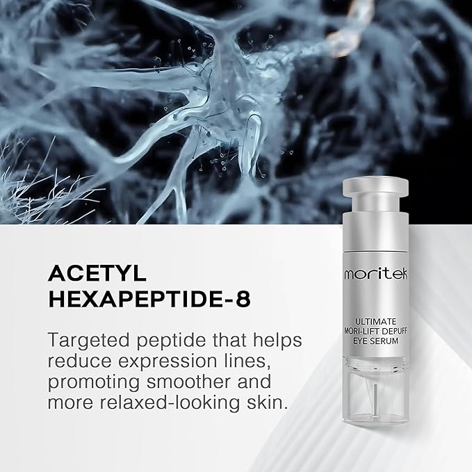 MORITEK Deep Anti-Aging Wrinkle Remover & Eye Serum instantly reduces the appearance of under-eye bags, puffiness, dark circles, wrinkles, fine lines, and crow's feet