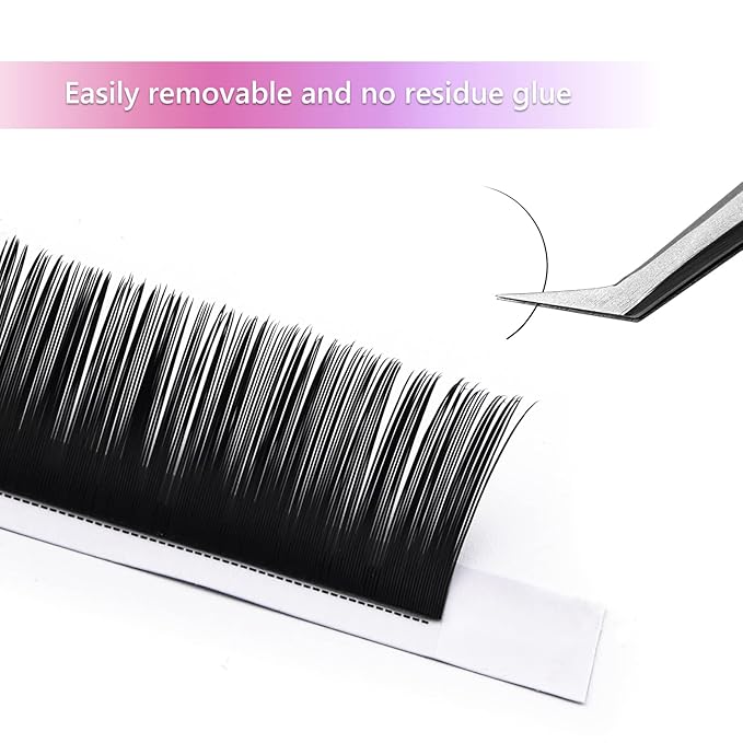 Eyelash Extensions 0.05 CC Curl 9-17mm Regular Volume Lash Extensions Premium Silk Volume & Classic Lashes Matte Dark Professional Eyelash Extension Supplies (0.05-CC, 9-17mm Mix)