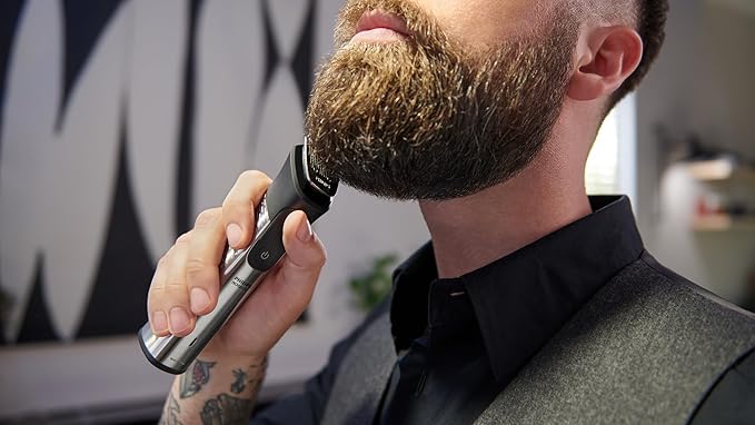 Norelco New Philips Multigroom Series 9000-21 Piece Men's Grooming Kit for Beard, Body, face, Nose, Ear Hair Trimmer w/Premium Storage case, MG9510/60