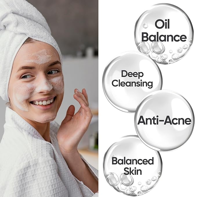 Mineaderm Tea Tree Face Wash for Acne-Prone & Oily Skin – Purifying Facial Cleanser with Aloe Vera, Panthenol & Bisabolol – Gentle Daily Gel Cleanser – 6.76 fl oz
