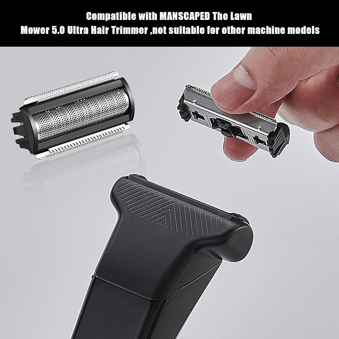 Replacement Foil Blade Compatible with MANSCAPED The Lawn Mower 5.0 Ultra Hair Trimmer,Stainless Steel Groin Hair Foil Shaver Head for Close Body Hair Grooming,3 Packs