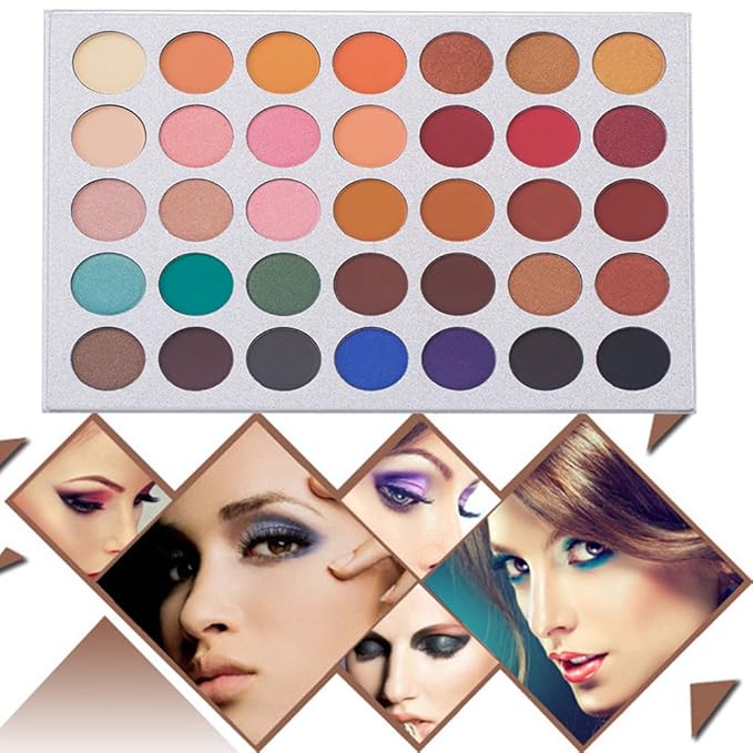 35 Colors Eyeshadow Palette with 7Pcs