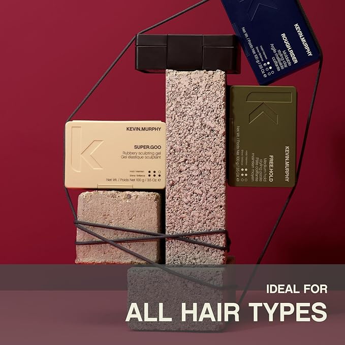 KEVIN.MURPHY SUPER.GOO - Sculpting Rubbery Gel - For All Hair Types - Curl Enhancer - Natural Finish & Firm Hold Hair Gel - Water Soluble - Paraben Free - 100 g / 3.4 oz