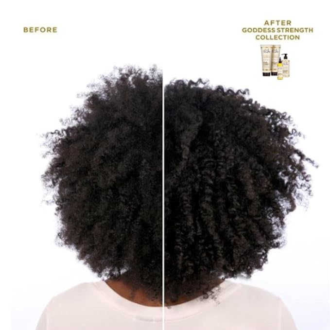 Carol's Daughter Goddess Strong Bundle: Hair Care Kit with Shampoo, Conditioner, Leave-In Treatment and Scalp Oil, 4 Items