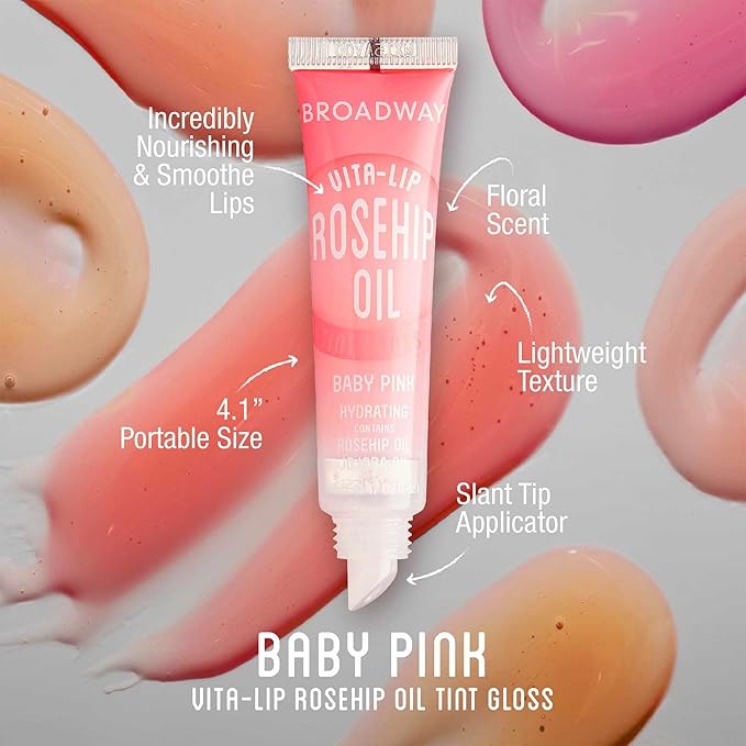 Ruby Kisses Broadway Vita-Lip Tinted & Clear Lip Gloss Set (11 Pack) Ultra-Hydrating & Soothing Formula with Vitamins, High-Shine Non-Sticky Lip Balm with Rosehip+Coconut Oil, Pink & Brown Shades
