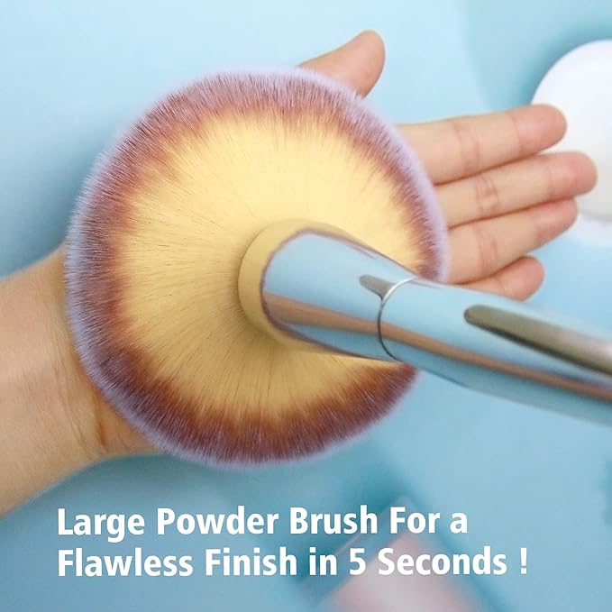 Foundation Brush,Daubigny Large Powder Brush Flat Arched Premium Durable Kabuki Makeup Brush Perfect For Blending Liquid,Cream and Flawless Powder,Buffing, Blending,Concealer …