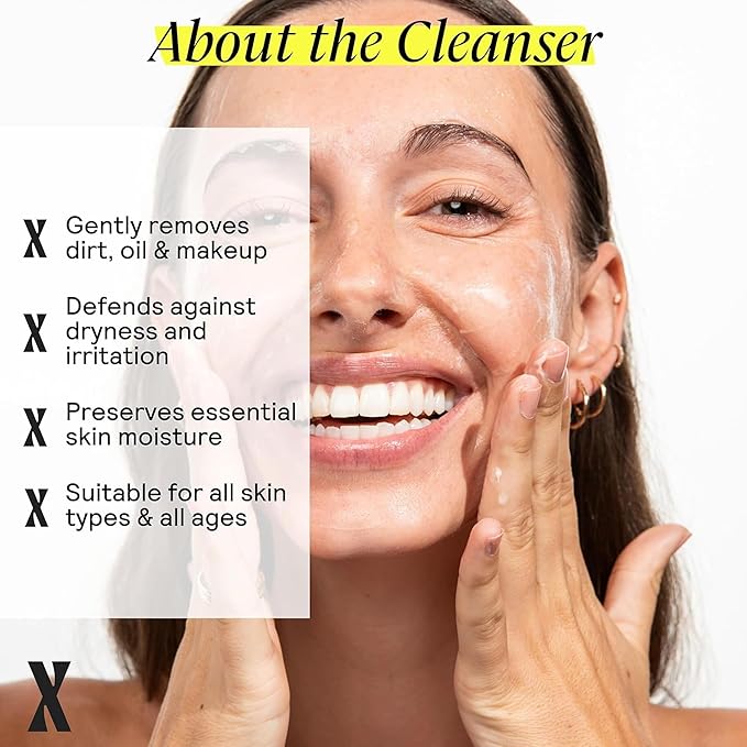 Untoxicated Face Wash - Gentle & Hydrating Face Cleanser for Sensitive Skin - Ceramides, Hyaluronic Acid & Glycerin - No Common Irritants - Non-Foaming - Soap Free - Fragrance Free - 7 Ounce