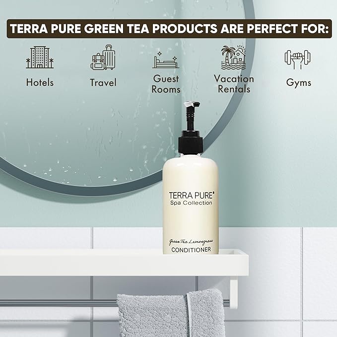 Terra Pure Conditioner | Spa Collection | Hotel Amenities in Pump Bottle | 10.14 oz. / 300 ml (Single Bottle)