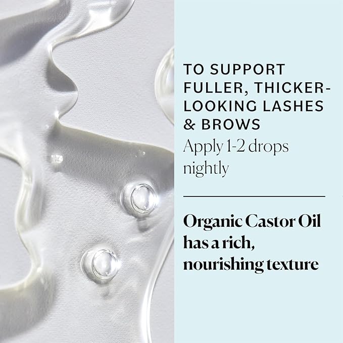 Sky Organics Pure Cold-Pressed Castor Conditioning Oil, Hexane-Free Nourishing Formula for Delicate Eyelash & Brow Serum, 1 fl oz / 30 ml.