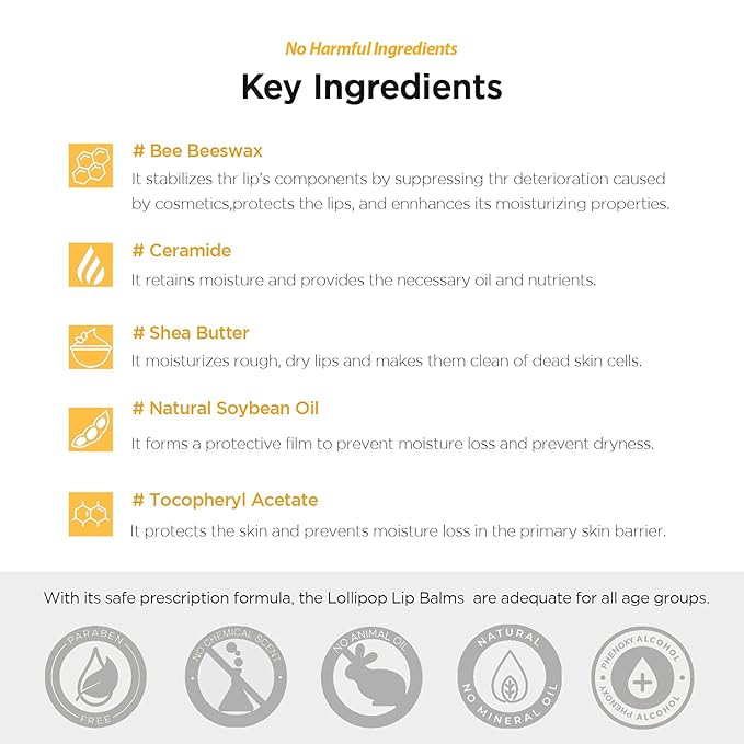 FASCY Lollipop Lip Balm Banana, Lip Oz,