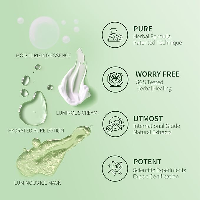 Jovclé Luminous Hydrating Face Cream for Dry & Sensitive Skin, Lightweight Moisturizer with Centella Asiatica, Astragalus, Ginseng & Osmanthus, 1.69 fl. Oz