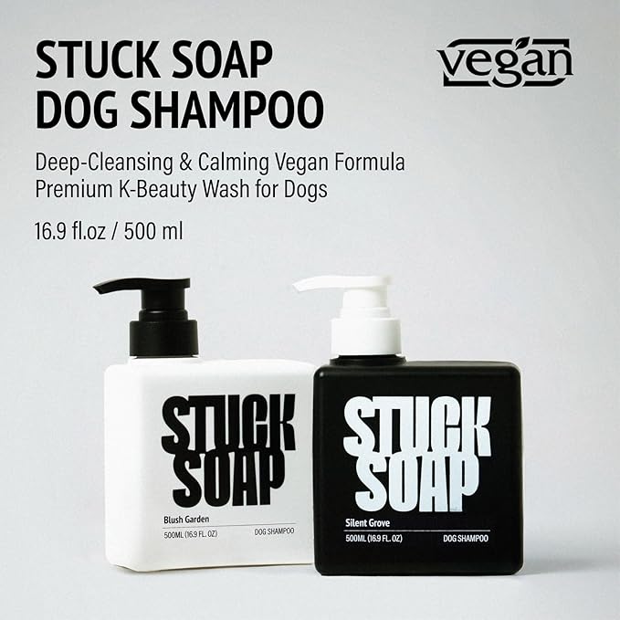 Vegan Dog Shampoo Premium K-Beauty Inspired Gentle Dog Shampoo for Sensitive Skin with Green Tea, Camellia Oil & Centella Asiatica, Elegantly Scented, Natural Pet Wash (Silent Grove)