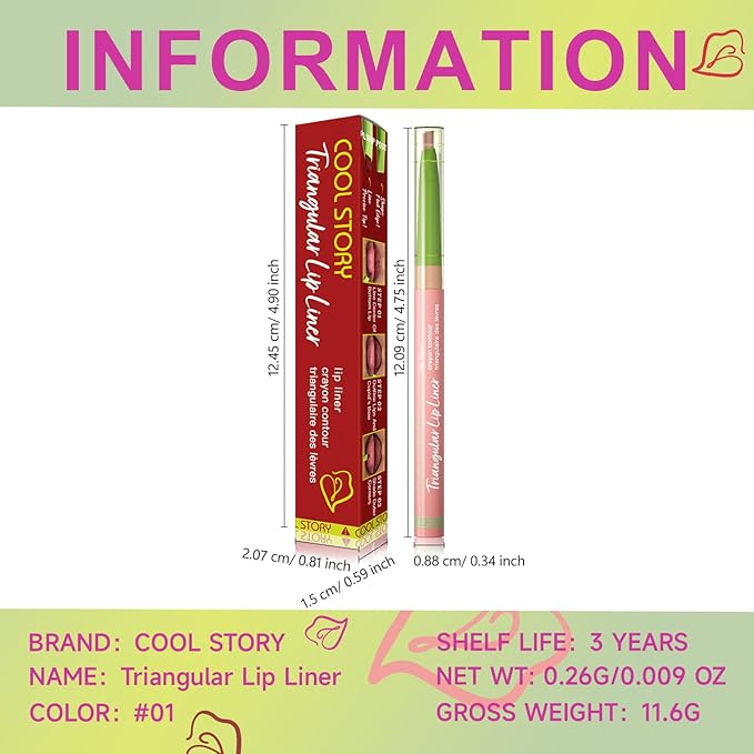 COOL STORY Lip Liner Pencil Stain Long Lasting Waterproof Makeup