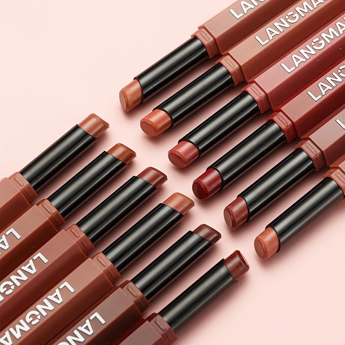 Jolilab 3Pcs Velvet Matte Lipstick Nude Matte Soft Dark Color Stick High Pigmented Long-Lasting Waterproof Lip Stick Lip Balm Beauty Cosmetics Gift for Women(Curated #2+5+7)