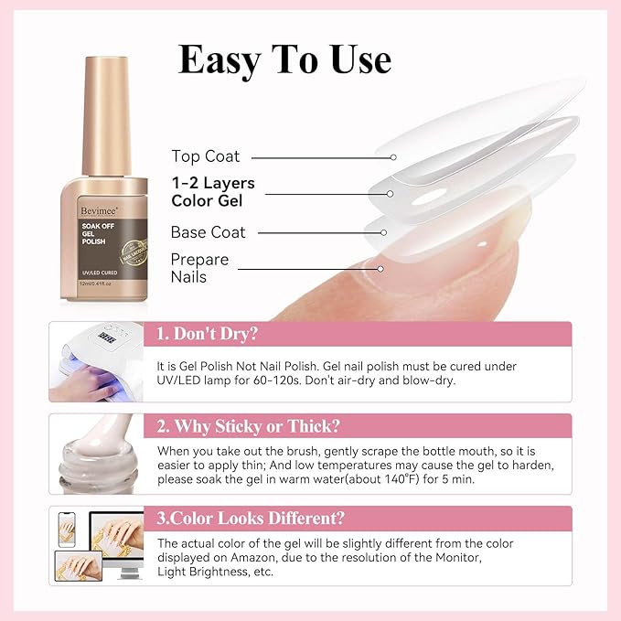 Shimmer Gel Nail Polish, Milky White Holographic Jelly Gel Polish Natural Translucent Color Soak Off UV Neutral Gel Polish for Nail Art Salon at Home, 12ML