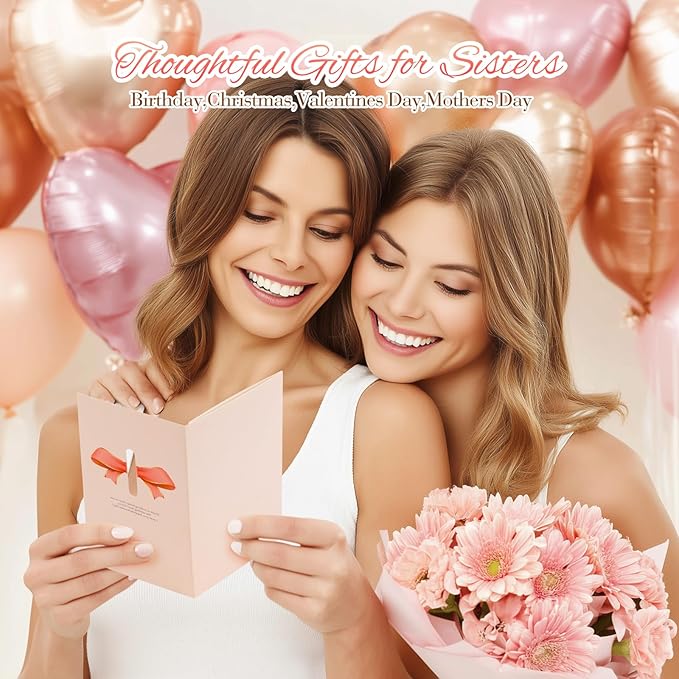 Valentines Day Gifts for Sister: Eletorot Unique Pink Spa Relaxation Baskets Set, Christmas, Holiday, Birthday, Mothers Day Presents for Her from Sisters