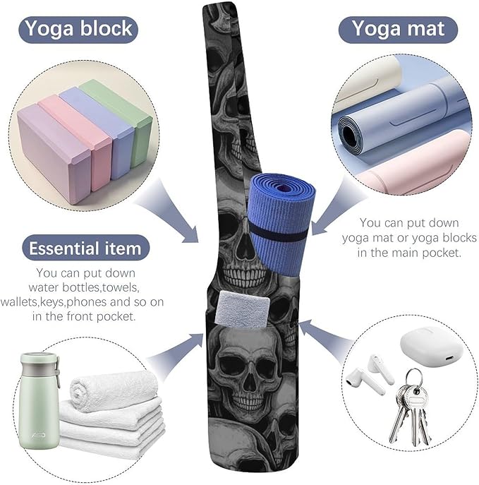 Stylish Yoga Mat Bag for Women Exercise Mat Holder with Shoulder Strap Yoga Mats Totes Sports Storage Bag