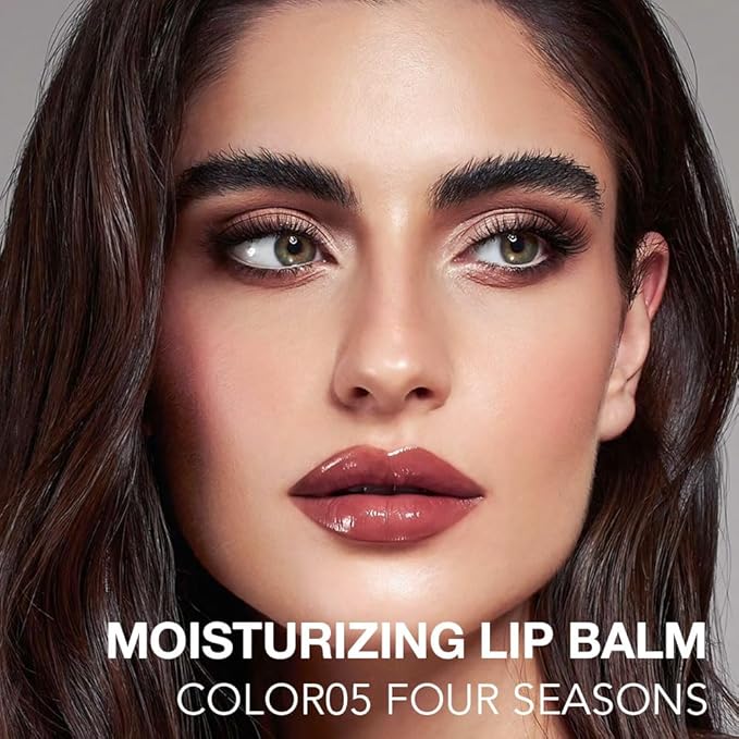 HHLTOH 1Pcs Tinted Lip Balm Moisturizing Lipstick – Deep Rose Colored Bean Paste Sheer Hydrating Lip Color for Dry Lips Nourishing Lip Balm for All Women with a Subtle Natural Scent (S05 Four Seasons)
