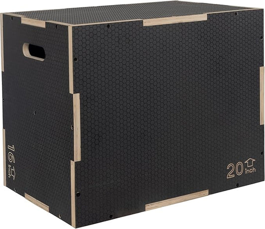 3 in 1 Non-Slip Wooden Plyo Box Plyometric