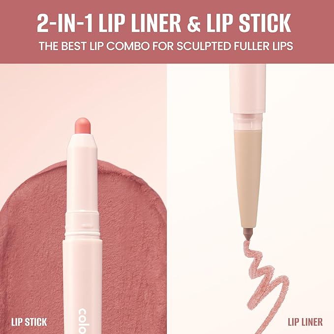 COLORGRAM All In One Over-Lip Maker 05 Cool Rose | Versatile Lip Liner & Contour, Matte finish, Perfect for Daily wear, Bigger and Fuller Lips, Plumping effect, Smooth, creamy texture