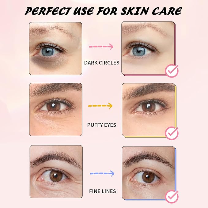 Onespring Eye Masks (8 Pairs) - 24K Gold, Caffeine and Retinol Under Eye Patches, Gel Pads for Wrinkles, Puffiness & Dark Circles, Bachelorette Party Favors, Self Care, Birthday Gifts for Women