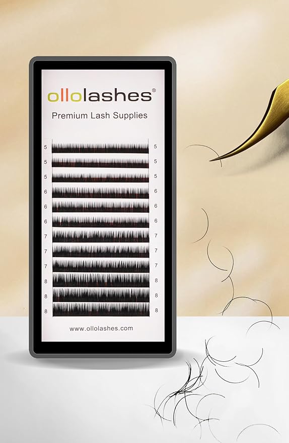 Eyelash Extension B C CC D J Curl Mix 5-20mm 0.03 0.05 0.07 0.15 Super Matte Classic Lash Extensions Professional Supplies for Lash Techs (C-0.15, 5-8mm)