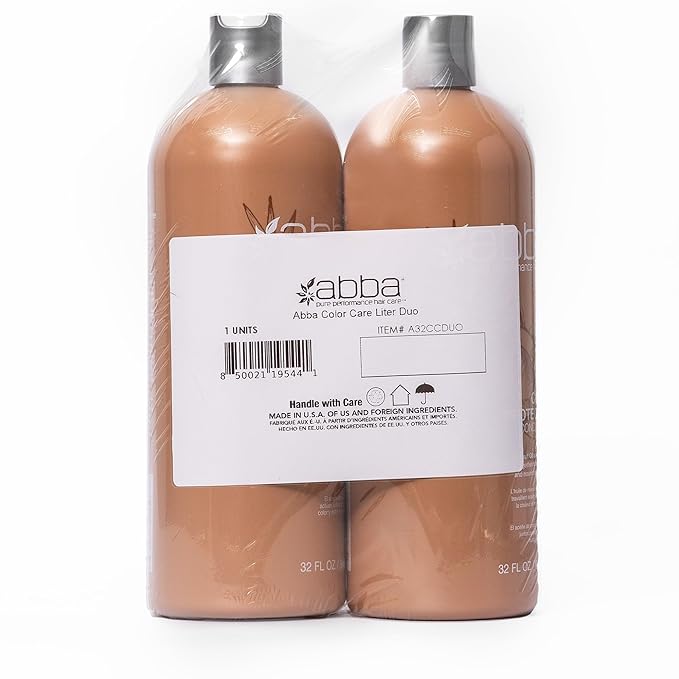 ABBA - Pure Color Protection Shampoo & Conditioner Shine Enhancing & Nourishing Value Duo Set – Coconut Oil & Sage, 32 fl oz Each
