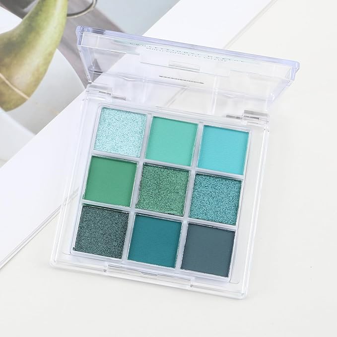 Boobeen Nude Eyeshadow Palette - Matte and Shimmer Makeup, Highly Pigmented Creamy Eye Shadow Powder, Create a Neutral Eye Look, Long Wearing，Easy to Build Dramatic Glamour Looks (Green)