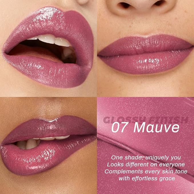 HHLTOH Mauve Honey Lipstick Tinted Lip Balm - Shine Moisturizing Lipstick for Women, Natural Nourishing Hydrating Lip Gloss Stain for Dry Lips, Tint Sheer Lightweight Makeup, Vegan - 1Pc #07 Mauve