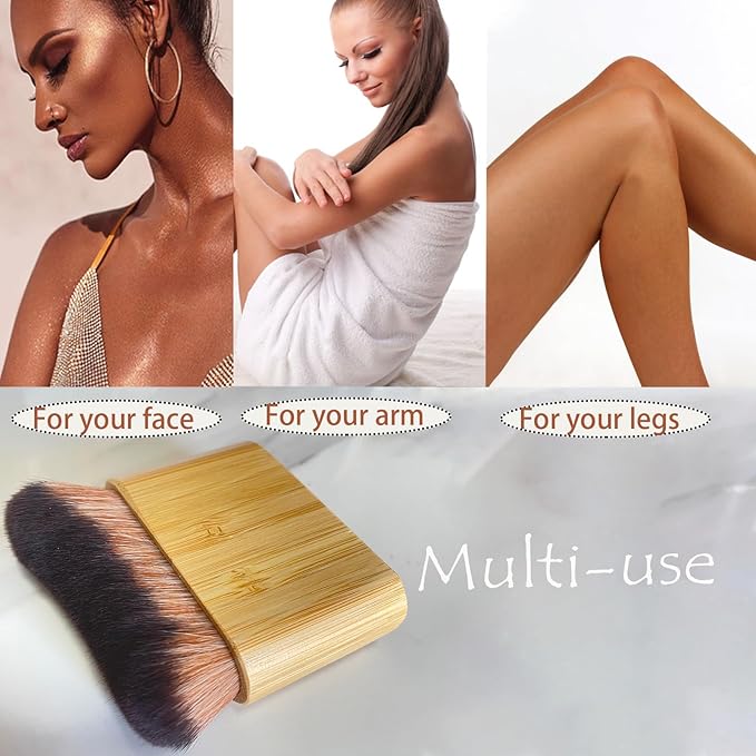 Self Tanner Brush By VNIHTT - Self Tanning Brush Applicator- Kabuki Brush for Body, Sunscreen Foundation Makeup Brush for Fake Tan- Perfect Applicator for Flawless Tan