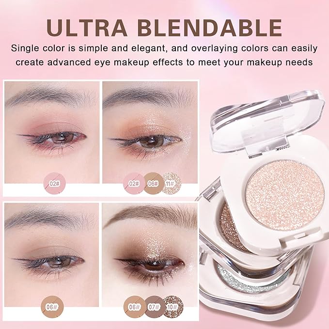 Brown Eyeshadow,Lightweight Matte Eyeshadow Makeup,Ultra-fine Smooth Powder,Lightweight Blendable Formula,Sombras de Ojos Profesional (06 Milk Tea)