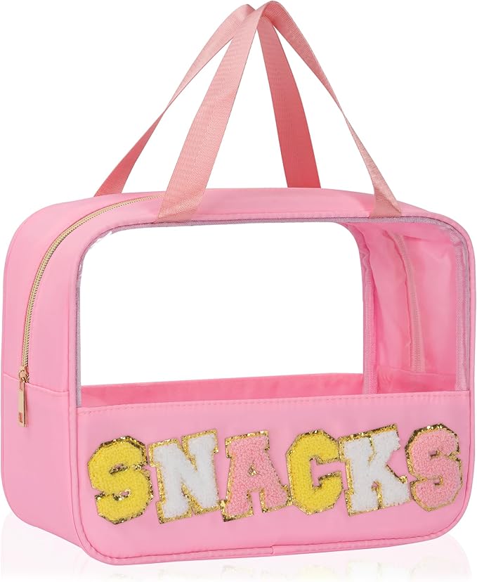 Chenille letter snacks bag zipper
