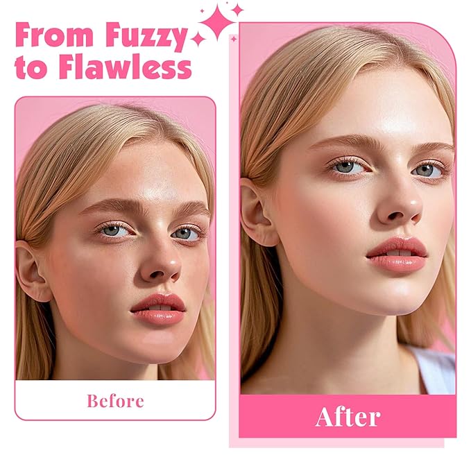 32 Count Face Razors for Women – Dermaplane Razors & Eyebrow Razor Set, 24 Long + 8 Short Precision Blades, Facial Razor for Peach Fuzz, Hair Removal & Gentle Exfoliation (Clear)